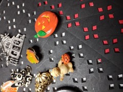 Lot Of 9 Halloween Themed Pins Brooches And Pin Back Buttons DMH10