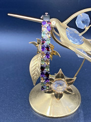 925 Sterling Silver Bracelet Multi Gemstone Heart Link Gold Filled 14K Vintage