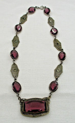 ANTIQUE CZECH GLASS NECKLACE