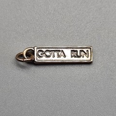 Vtg Sterling Running Bracelet Charm Gotta Run 925 Silver SJC Marathon Sundancer