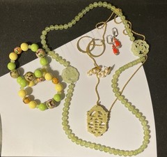 Mixed Lot LEMON JADEi JEWRLY NECKLACE PENDANT EARRINGS BRACELET Glass Mix Stones
