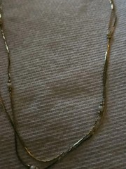 Vintage Double Strand Goldtone Necklace, Medici,around 10inch Each Side 20inch