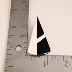 Vintage Brooches Black White Mod Pop Art Geometric Bold 60s Asymmetrical Lot 3