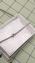 Vintage Sterling Silver 950 Pendant Necklace w/ Pink Czech Glass Stones, 20g
