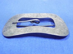 Antique Sterling Silver Sash Buckle Turned into Brooch