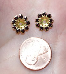 Vintage Gorgeous 10MM Garnet Seed Flower Jackets For Earrings Use W Any Studs