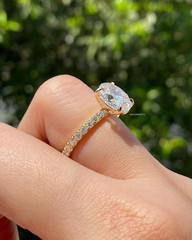 2Ct Oval Cut Lab-Created Solitaire Engagement Wedding Ring 14K Yellow Gold Over