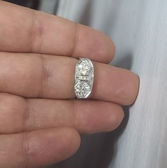 2.30ct. Platinum Vintage Filigree Engagement Ring Natural Old Euro Cut 1920’s