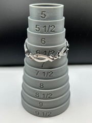 VINTAGE MONET SILVER TONE BRACELET SAFETY CHAIN – SIGNED