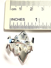 Vintage Sterling & Copper Carolyn Pollack Zig Zag Multi-Gemstone Ring Size 8.25