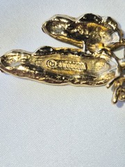 Vintage SWOBODA Multi Gemstone Dragonfly Brooch Pin Ruby Jade Garnet Peridot
