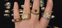 Vintage Mod Ring Lot Of 41.mens.14 Signed Avon ETA stainless Steel RSC