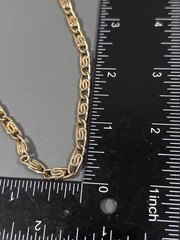 Vintage Gold Tone Snail Byzantine Chain Necklace Classic MCM 18.5 in