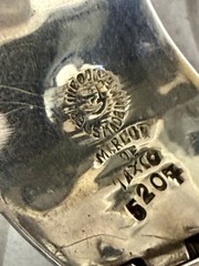 Margot De Taxco Mexico Sterling Silver Koi Fish hinged cuff Bracelet #5207