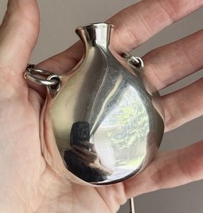 Ultra Rare Early Elsa Peretti Silver 71mm Open Bottle Necklace 1974 Tiffany & Co