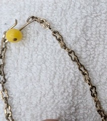 Yellow Thermoset In Gold Tone Necklace & Matching Clip Earrings Set Vintage