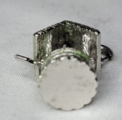 Monet Charm Vintage Moving Wishing Well Silvertone Metal
