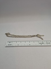 Vintage Sterling Mexico “U & ME” Silver Double Key Charm 7″ Bracelet.