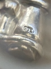 Vintage Sterling Silver Binoculars 3D Charm Military Travel Optics 0.66g