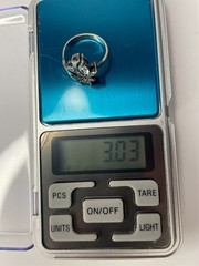 Vintage Russian Soviet Sterling Silver 925 Ring Cubic Zirconia USSR Women’s