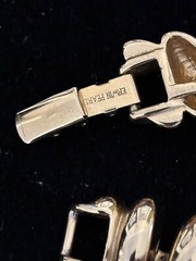 Erwin Pearl Vintage “Gold Snake” Necklace 16-3/8” SIGNED Gold-tone