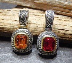 1990s Retro Vintage Boutique Chic Jeweled Pendant Jewelry Lot/6 NWOT R