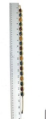 Vintage Gold Tone Multicolor Enamel Cabochon Link Necklace Adjustable 16-19″