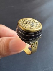 Vintage Moroccan Tuareg Brass Ring Berber Sahara Handmade Ring Brass Size 11 US