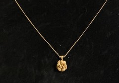 1/20 14K Gold-filled Rose Pendant w/ Necklace 4.75g
