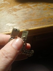 Vtg. Engravable ID Bracelet Brushed Gold Tone Link Bracelet Metal Unknown
