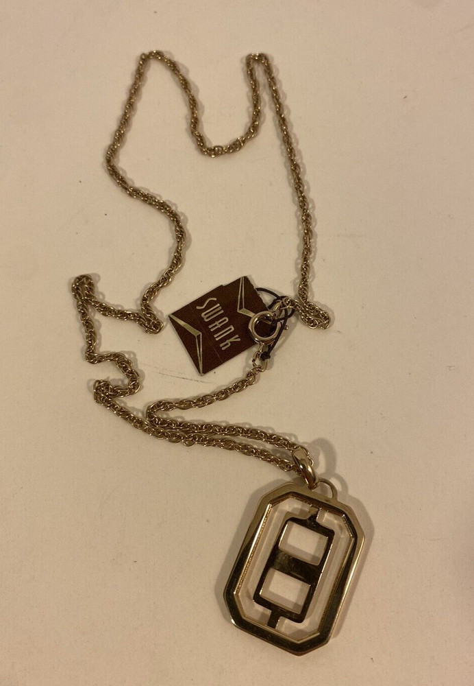Vintage Swank 18in. Thin Chain w/ Pendant
