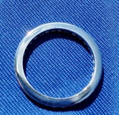 Original EARTH MINED DIAMOND Deco Band Antique PLATINUM Eternity Anniversary 6.7