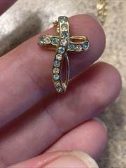 Grandma Estate 595 Gold Cross 18”Necklace