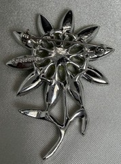 Sarah Coventry “Daisy Time” Turquoise Lime Green Flower Brooch Silver Tone MINT!