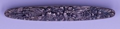 Stieff Floral Bar Brooch Pin Sterling Silver 75mm Vintage Embossed Jewelry