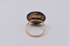 Antique c. 1900 Victorian Child Photo Portrait Ring Gold Filled sz. 8.5