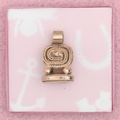 Antique Victorian Snake Eternity Double Sided Gold Filled Fob Charm Pendant