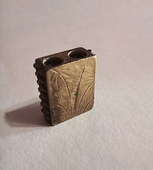 Victorian Charm For Slide Bracelet Necklace or Watch Chain Bird and Fern Motif