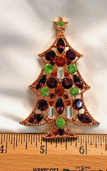 Rare Vintage Eisenberg Ice Regency Style Christmas Tree Brooch