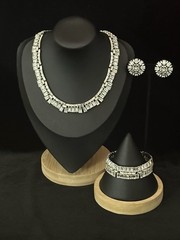 TRIFARI “Vanity Fair” 1956 Set Baguette Rhinestones Rhodium Alfred Philippe Box