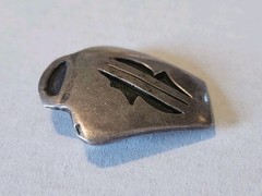 Sterling Silver Vintage Dark Tone Detail Brooch Pin