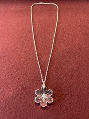 GORHAM CRYSTAL 1976 SNOWFLAKE PENDANT/ORNAMENT CHRISTMAS WITH COA