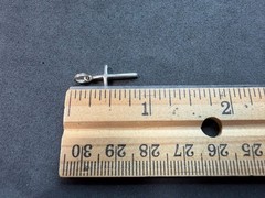 0.68g Vintage Sterling Silver 925 Cross Pendant Religious Minimalist Charm