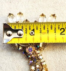 Gorgeous Vintage AB and Clear Rhinestone Dangle Brooch Pin & Earrings