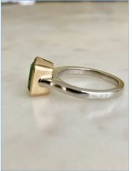 3.50 Ct Natural Emerald Art Deco Vintage Engagement Ring 925 Sterling Silver
