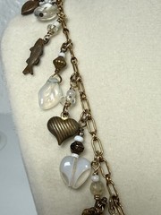 VTG 1/20 14k Gold Filled Charm 21.5” Necklace Cats Hearts Animals Crosses Love