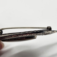 Vintage La Jolla Sterling Silver Swordfish Brooch – Abalone/MOP Oval, Signed