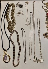 3lb + Gold Tone Vintage Costume Jewelry Lot All Wearable 126 Pieces