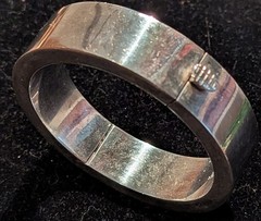 Stunning Sterling Silver 925 Modernist Bracelet Clasp & Hinged 72.7g Mexico