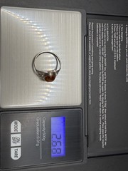 Vintage USSR Latvia Baltic Amber .925 Sterling Silver Ring Size 8